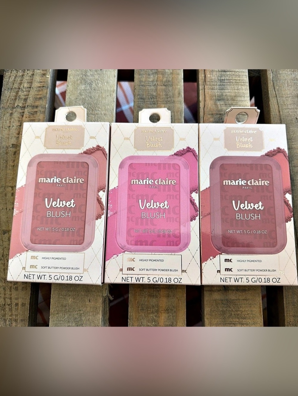 marie claire Velvet Blush Trio Pink